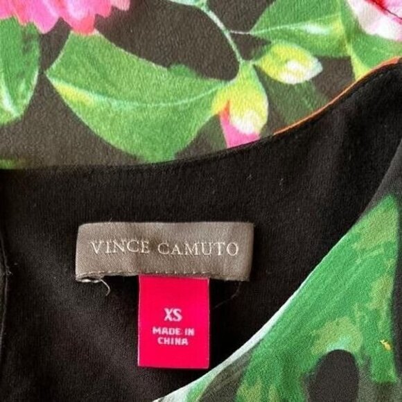 Women's Vince Camuto Havana Tropical Maxi Dress Size XS Black - Picture 11 of 16